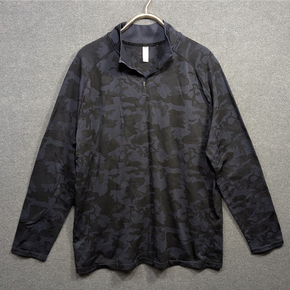 UNRL Golf Quarter Zip Pullover Mens 2XL Camo Performance Mid-Weight Mock Neck